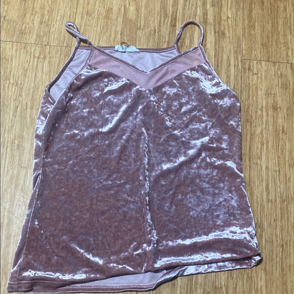 Velvet Camisole Top in Mauve